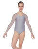Solid Lycra Raglan V Neck Gymnastics Leotard
