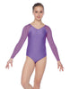 Solid Lycra Raglan V Neck Gymnastics Leotard