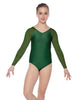 Solid Lycra Raglan V Neck Gymnastics Leotard