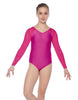 Solid Lycra Raglan V Neck Gymnastics Leotard