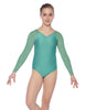 Solid Lycra Raglan V Neck Gymnastics Leotard