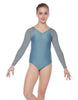 Solid Lycra Raglan V Neck Gymnastics Leotard