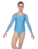 Solid Lycra Raglan V Neck Gymnastics Leotard