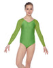 Solid Lycra Raglan V Neck Gymnastics Leotard