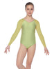 Solid Lycra Raglan V Neck Gymnastics Leotard