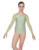 Solid Lycra Raglan V Neck Gymnastics Leotard