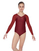 Solid Lycra Raglan V Neck Gymnastics Leotard