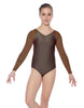 Solid Lycra Raglan V Neck Gymnastics Leotard