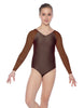 Solid Lycra Raglan V Neck Gymnastics Leotard