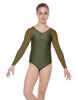 Solid Lycra Raglan V Neck Gymnastics Leotard