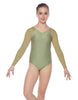 Solid Lycra Raglan V Neck Gymnastics Leotard