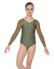 Solid Lycra Raglan V Neck Gymnastics Leotard