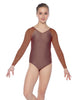 Solid Lycra Raglan V Neck Gymnastics Leotard