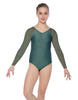 Solid Lycra Raglan V Neck Gymnastics Leotard