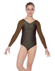 Solid Lycra Raglan V Neck Gymnastics Leotard