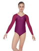 Solid Lycra Raglan V Neck Gymnastics Leotard