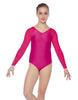 Solid Lycra Raglan V Neck Gymnastics Leotard