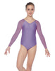 Solid Lycra Raglan V Neck Gymnastics Leotard