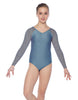 Solid Lycra Raglan V Neck Gymnastics Leotard