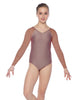 Solid Lycra Raglan V Neck Gymnastics Leotard