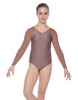 Solid Lycra Raglan V Neck Gymnastics Leotard