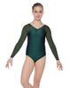 Solid Lycra Raglan V Neck Gymnastics Leotard