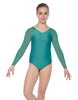 Solid Lycra Raglan V Neck Gymnastics Leotard