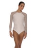 Solid Lycra LS Raglan Leotard Keyhole Back