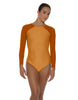 Solid Lycra LS Raglan Leotard Keyhole Back