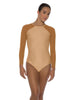 Solid Lycra LS Raglan Leotard Keyhole Back