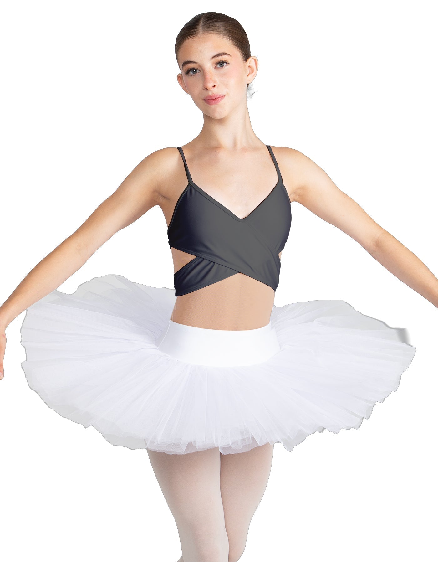 Solid Lycra Criss Cross Mesh Cut Outs Leotard