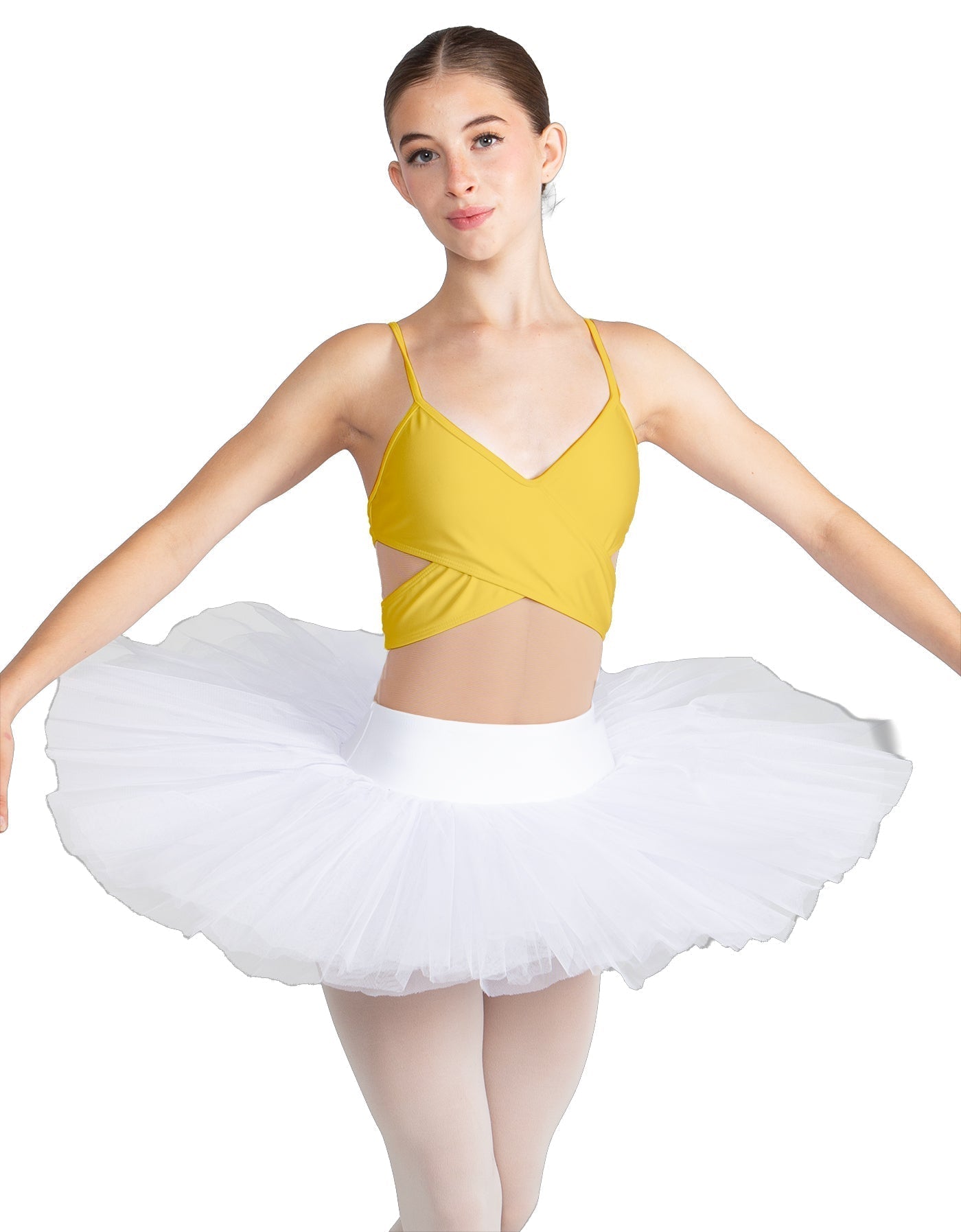 Solid Lycra Criss Cross Mesh Cut Outs Leotard