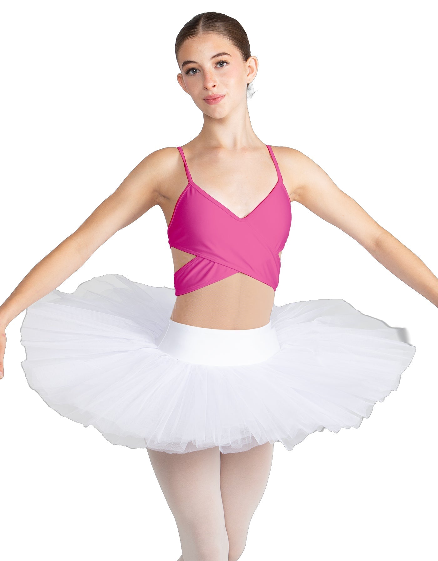 Solid Lycra Criss Cross Mesh Cut Outs Leotard