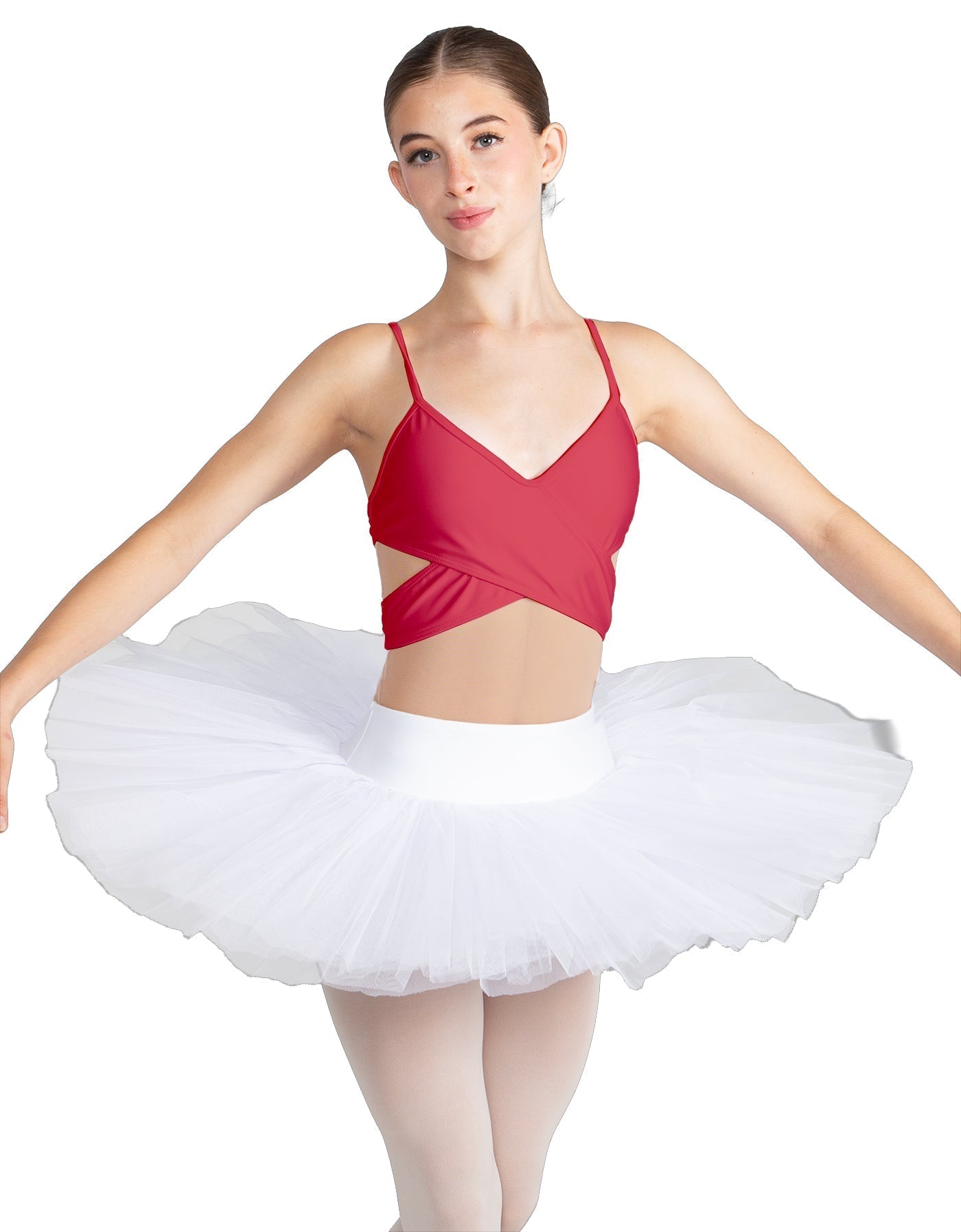 Solid Lycra Criss Cross Mesh Cut Outs Leotard