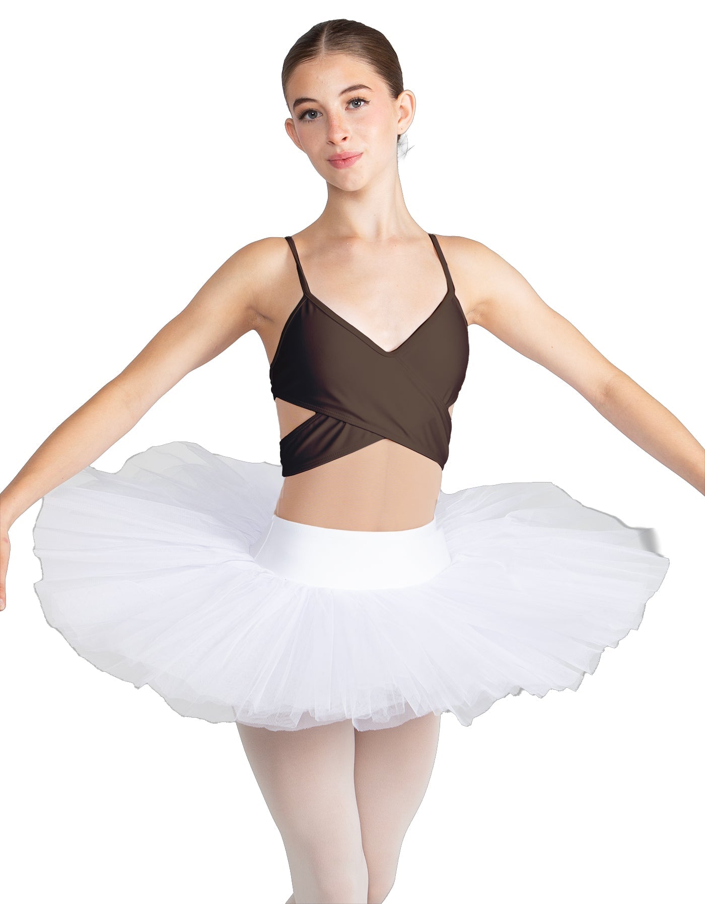 Solid Lycra Criss Cross Mesh Cut Outs Leotard