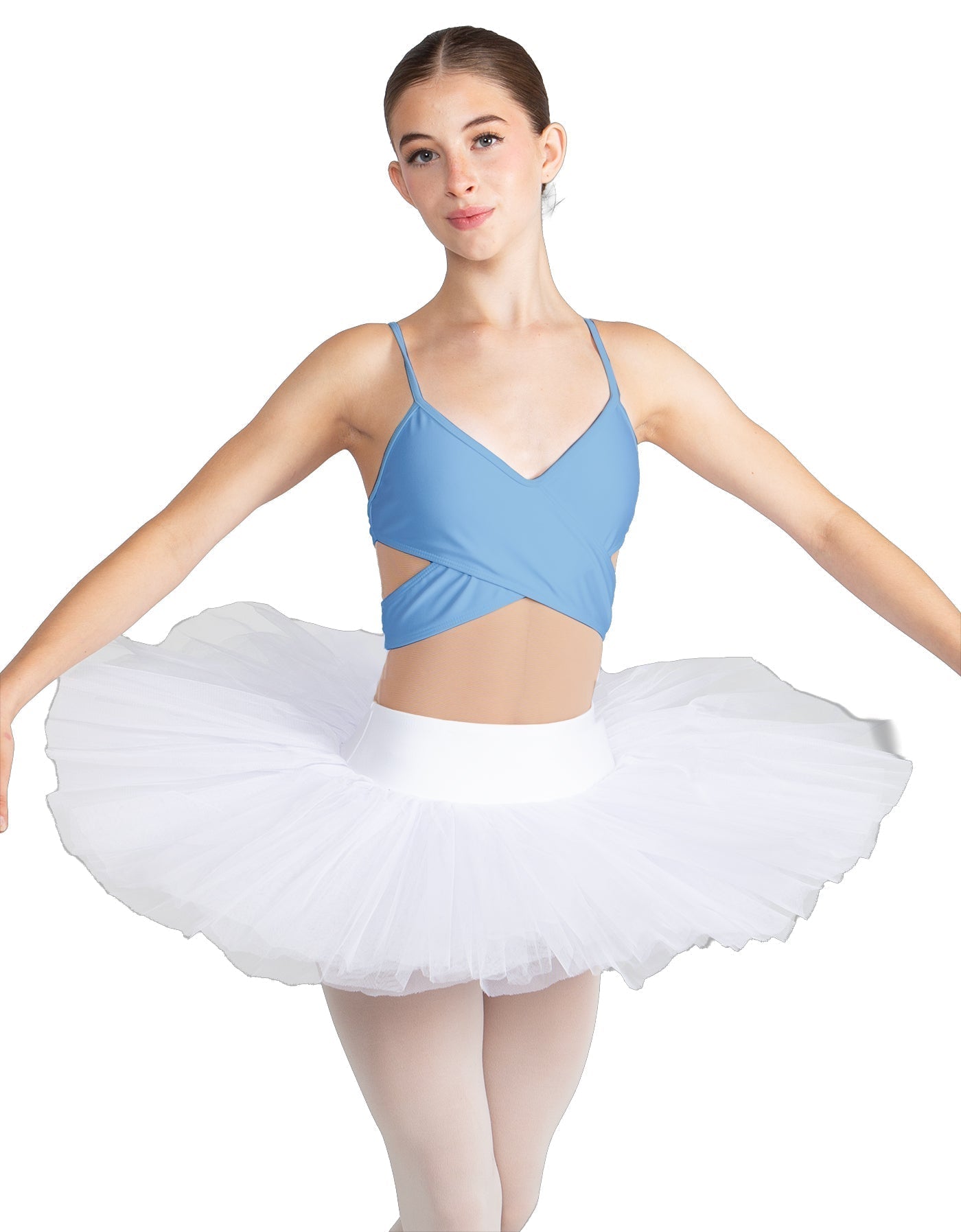 Solid Lycra Criss Cross Mesh Cut Outs Leotard