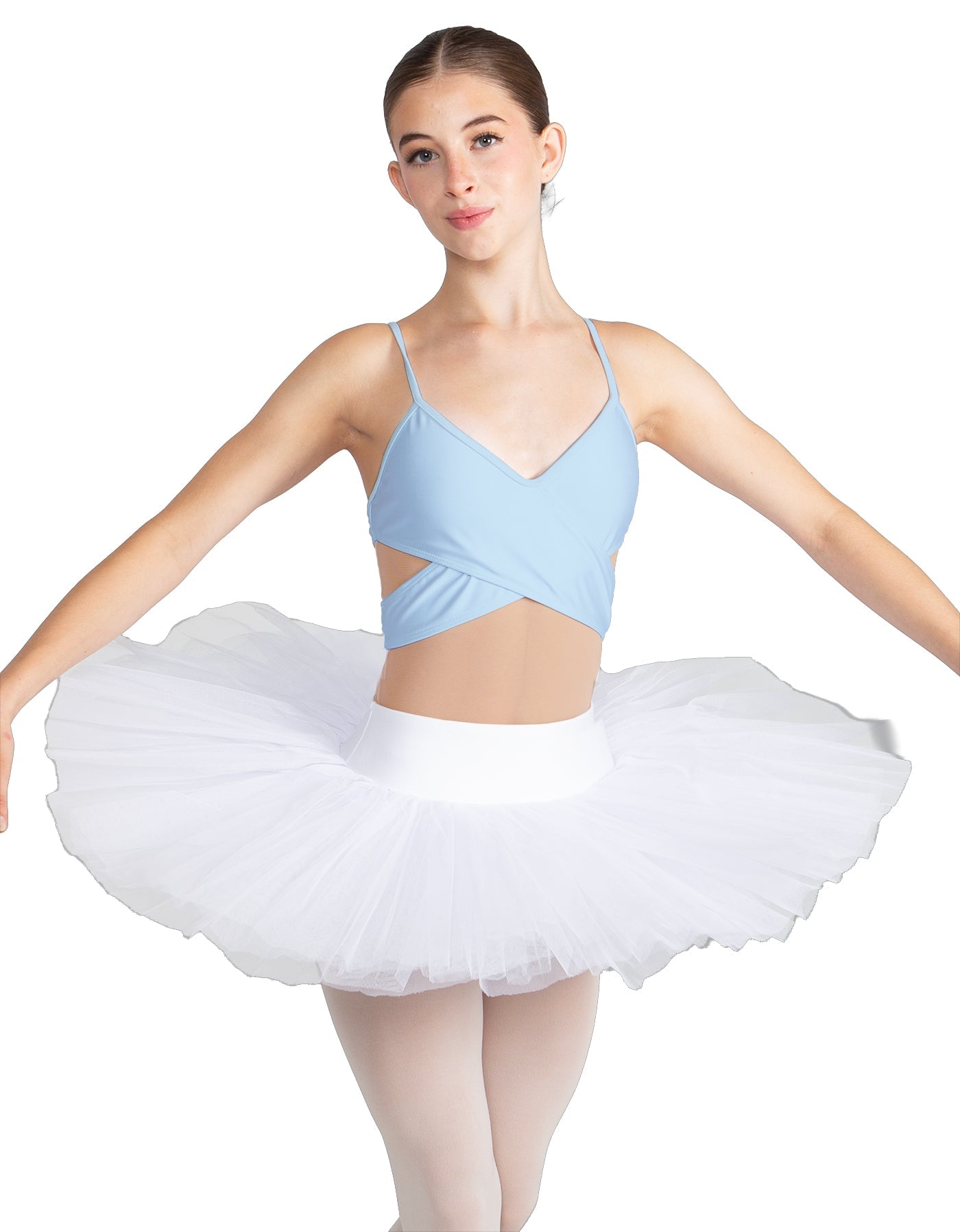 Solid Lycra Criss Cross Mesh Cut Outs Leotard
