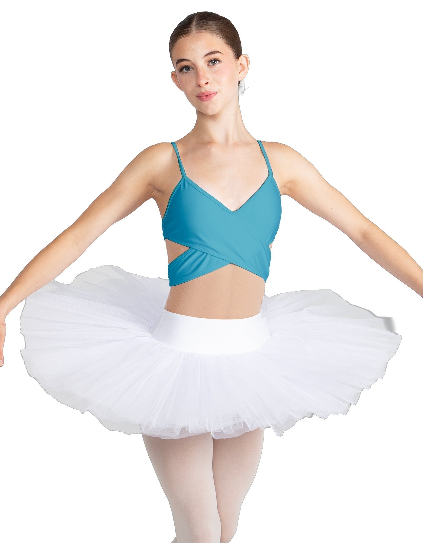 Solid Lycra Criss Cross Mesh Cut Outs Leotard