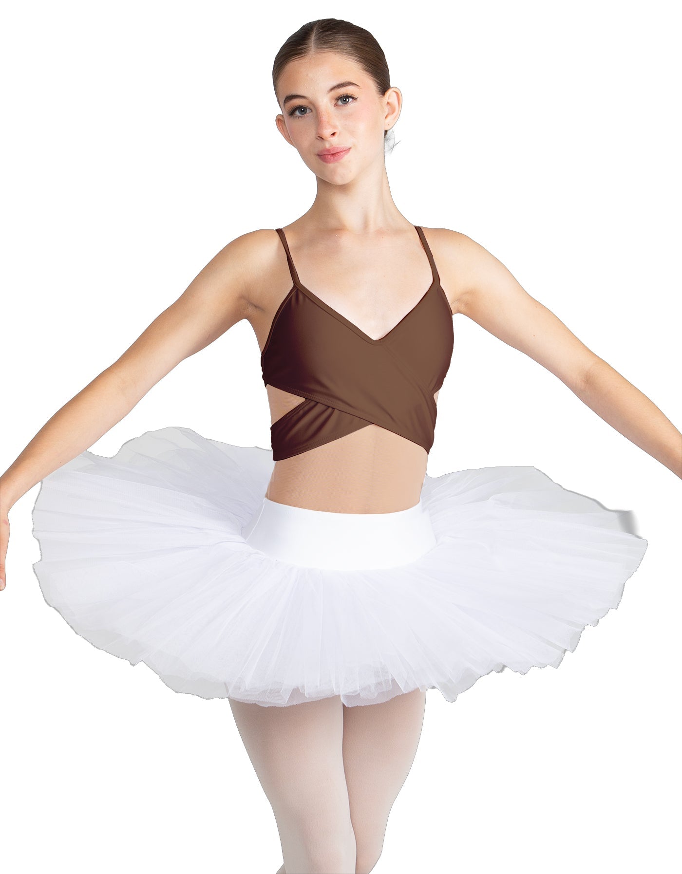 Solid Lycra Criss Cross Mesh Cut Outs Leotard