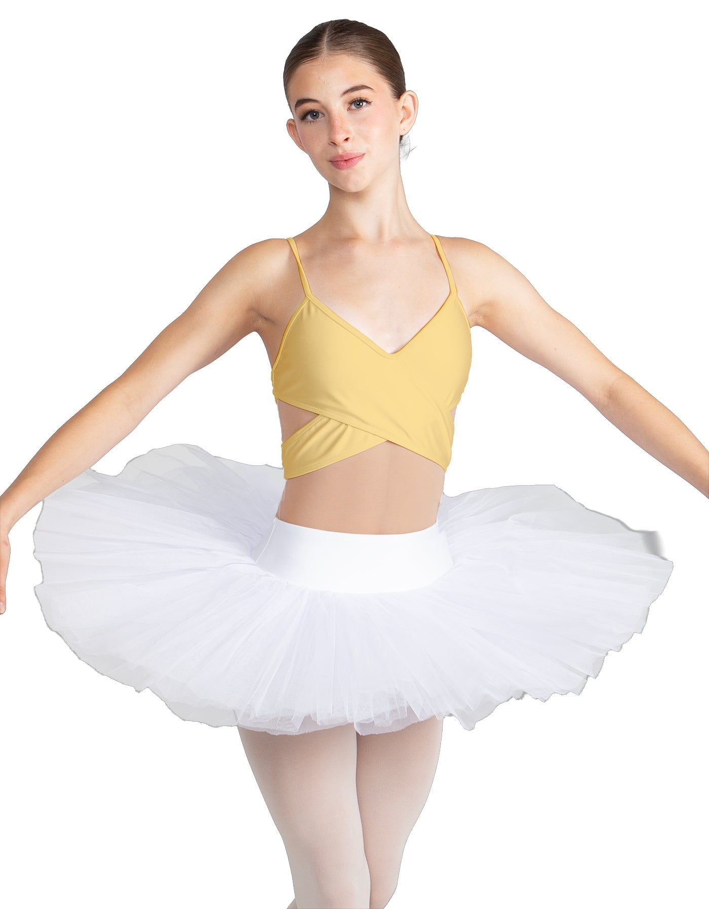 Solid Lycra Criss Cross Mesh Cut Outs Leotard