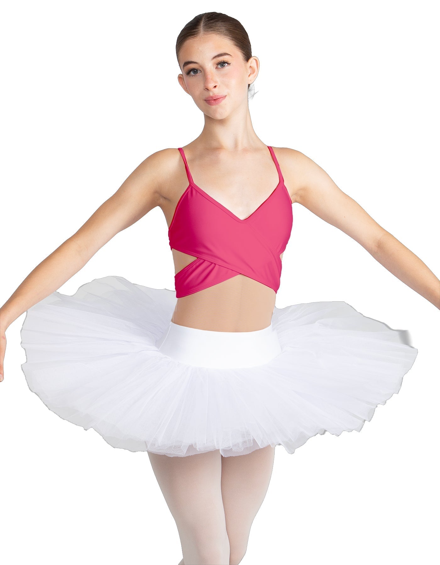 Solid Lycra Criss Cross Mesh Cut Outs Leotard