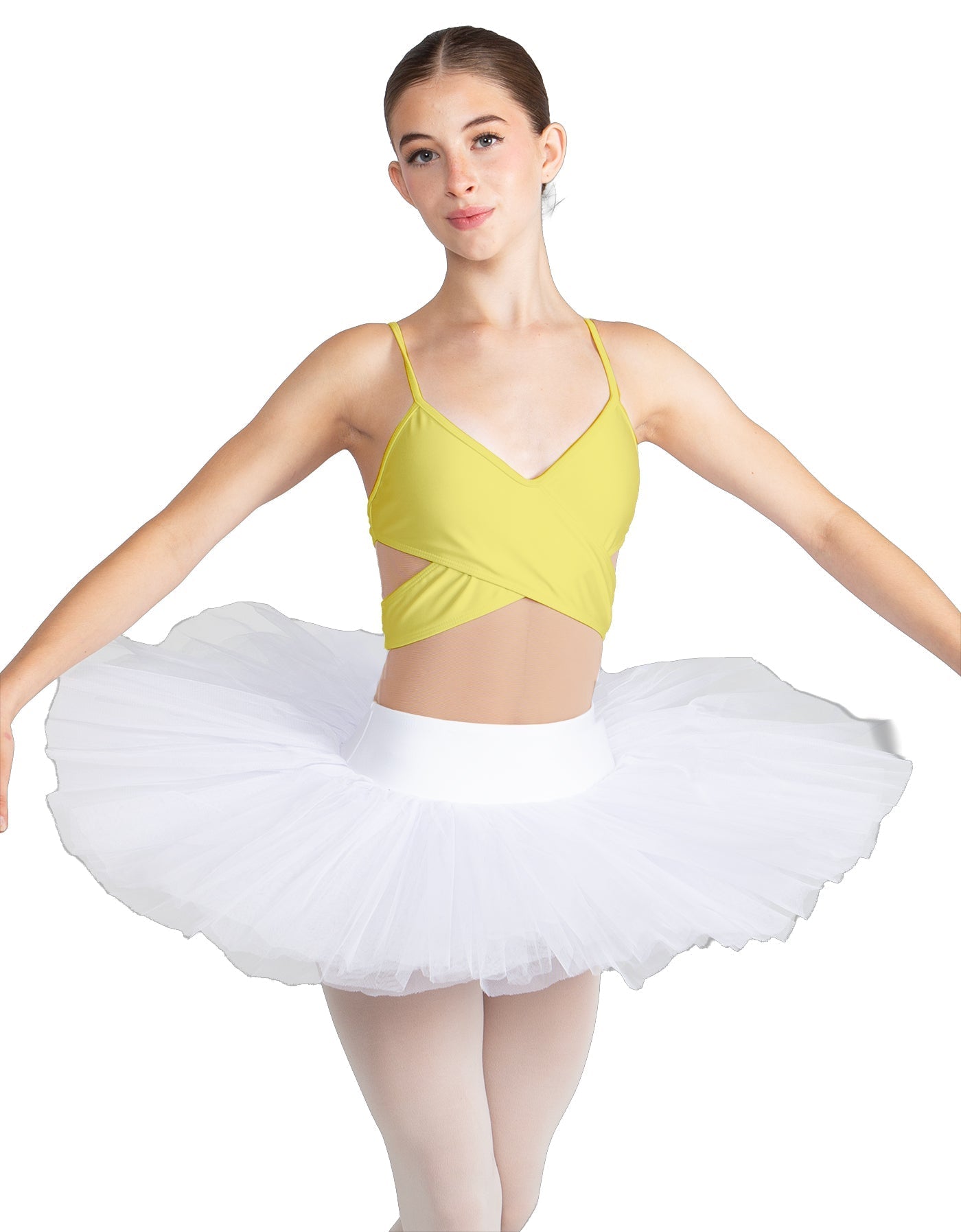 Solid Lycra Criss Cross Mesh Cut Outs Leotard