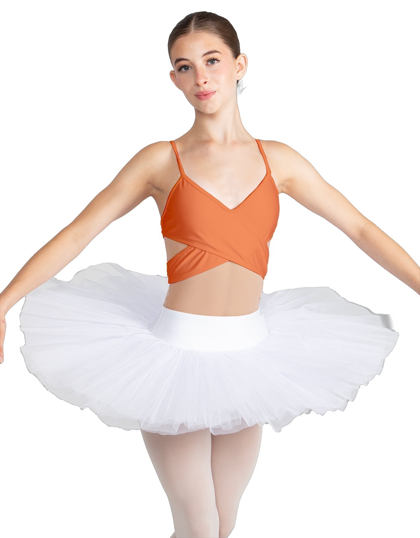 Solid Lycra Criss Cross Mesh Cut Outs Leotard