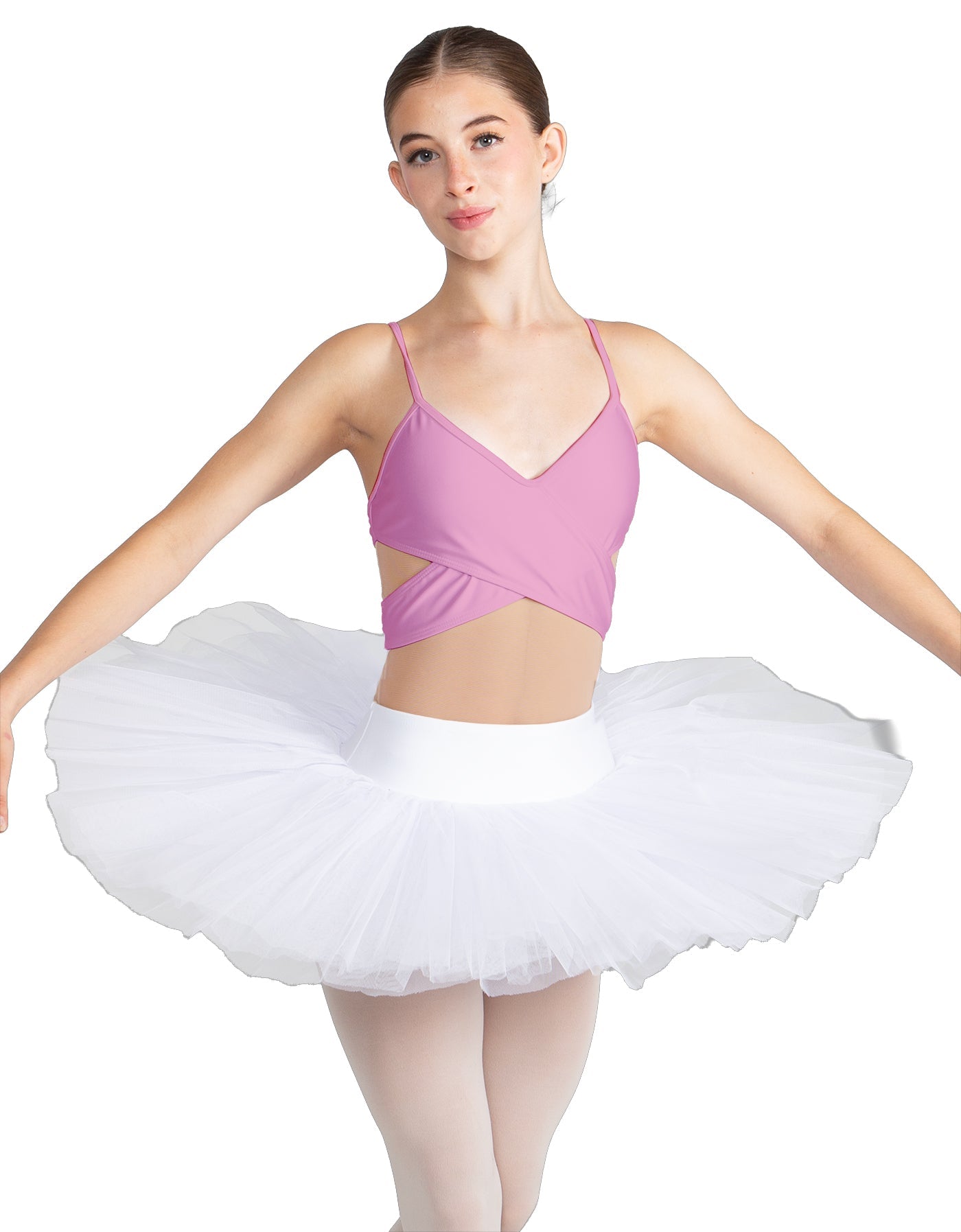 Solid Lycra Criss Cross Mesh Cut Outs Leotard