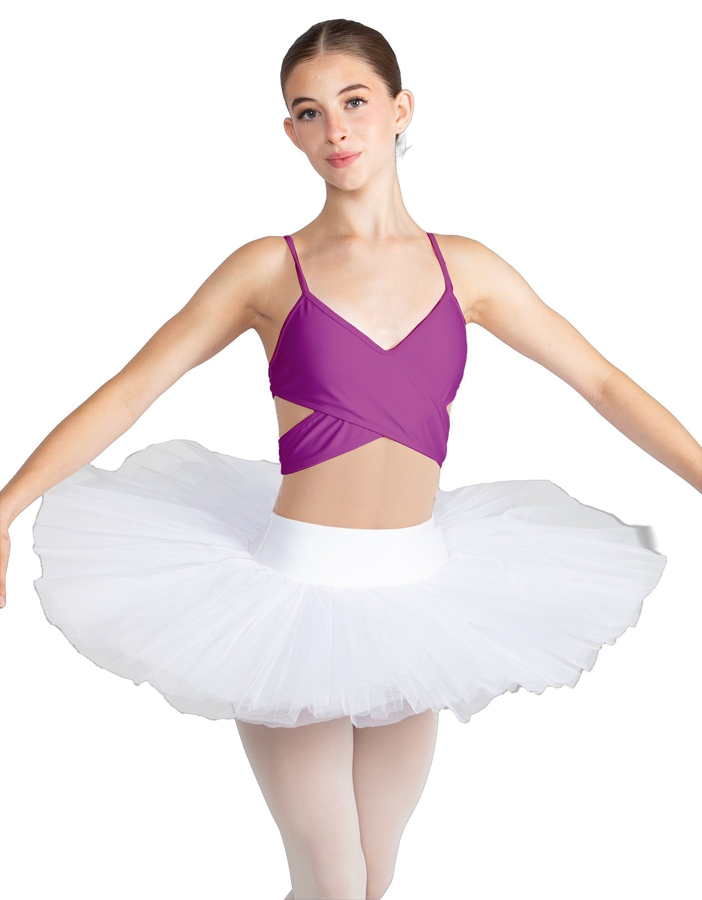 Solid Lycra Criss Cross Mesh Cut Outs Leotard
