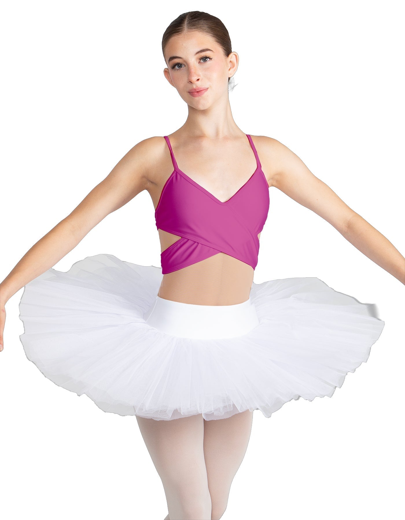 Solid Lycra Criss Cross Mesh Cut Outs Leotard