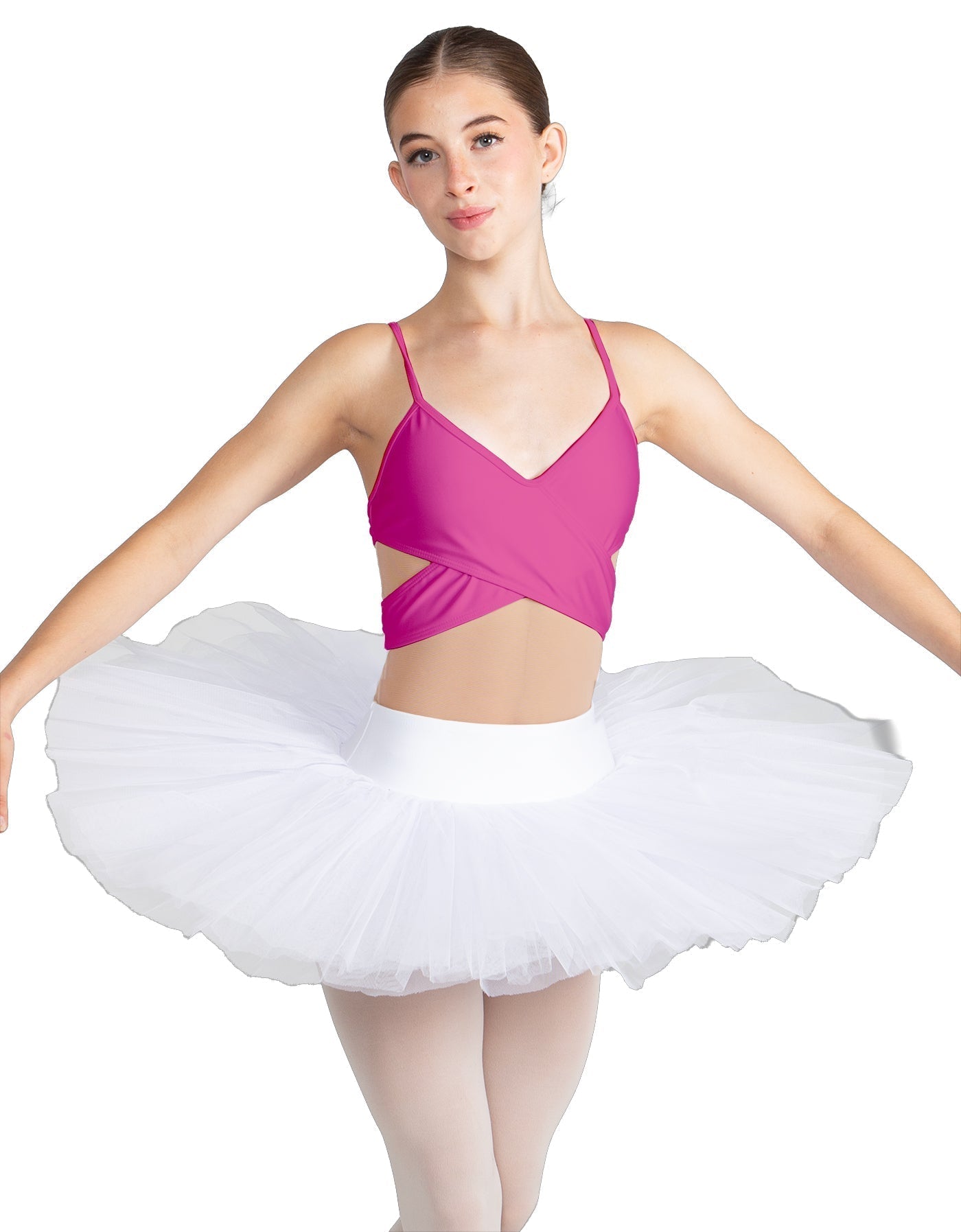 Solid Lycra Criss Cross Mesh Cut Outs Leotard