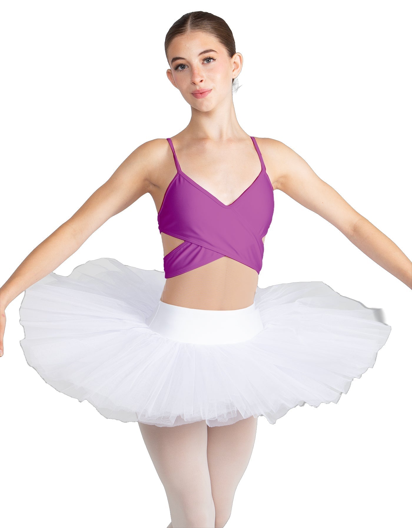 Solid Lycra Criss Cross Mesh Cut Outs Leotard