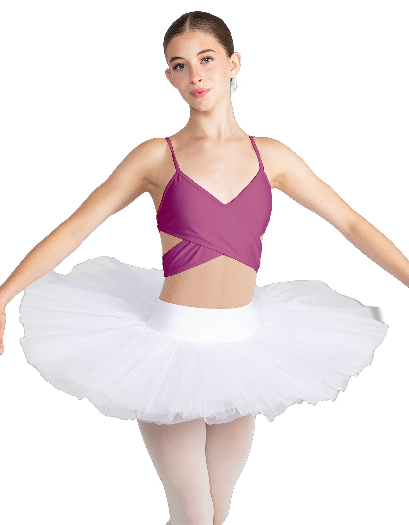 Solid Lycra Criss Cross Mesh Cut Outs Leotard