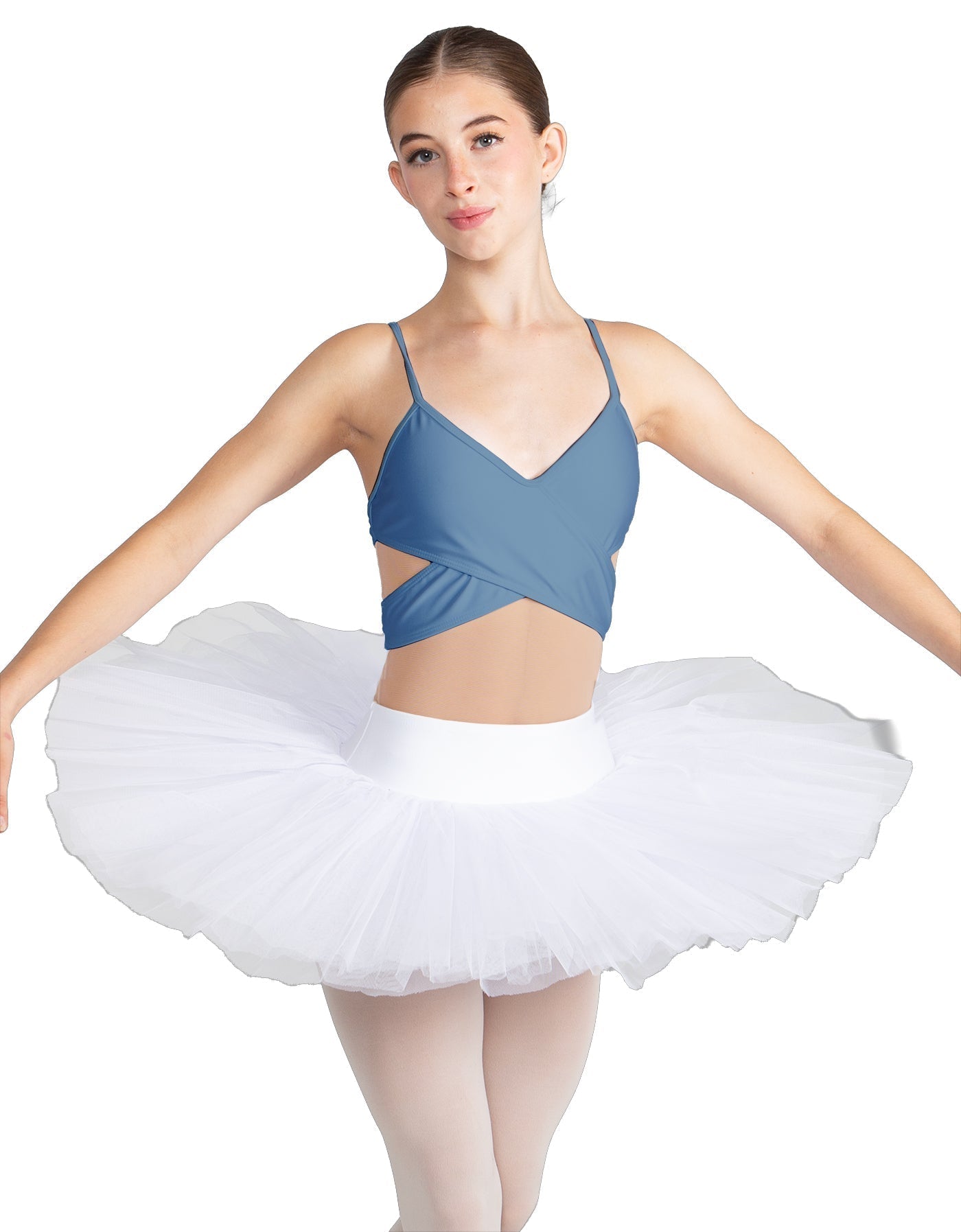 Solid Lycra Criss Cross Mesh Cut Outs Leotard